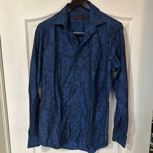 Etro roayl blue Paisley Shirt